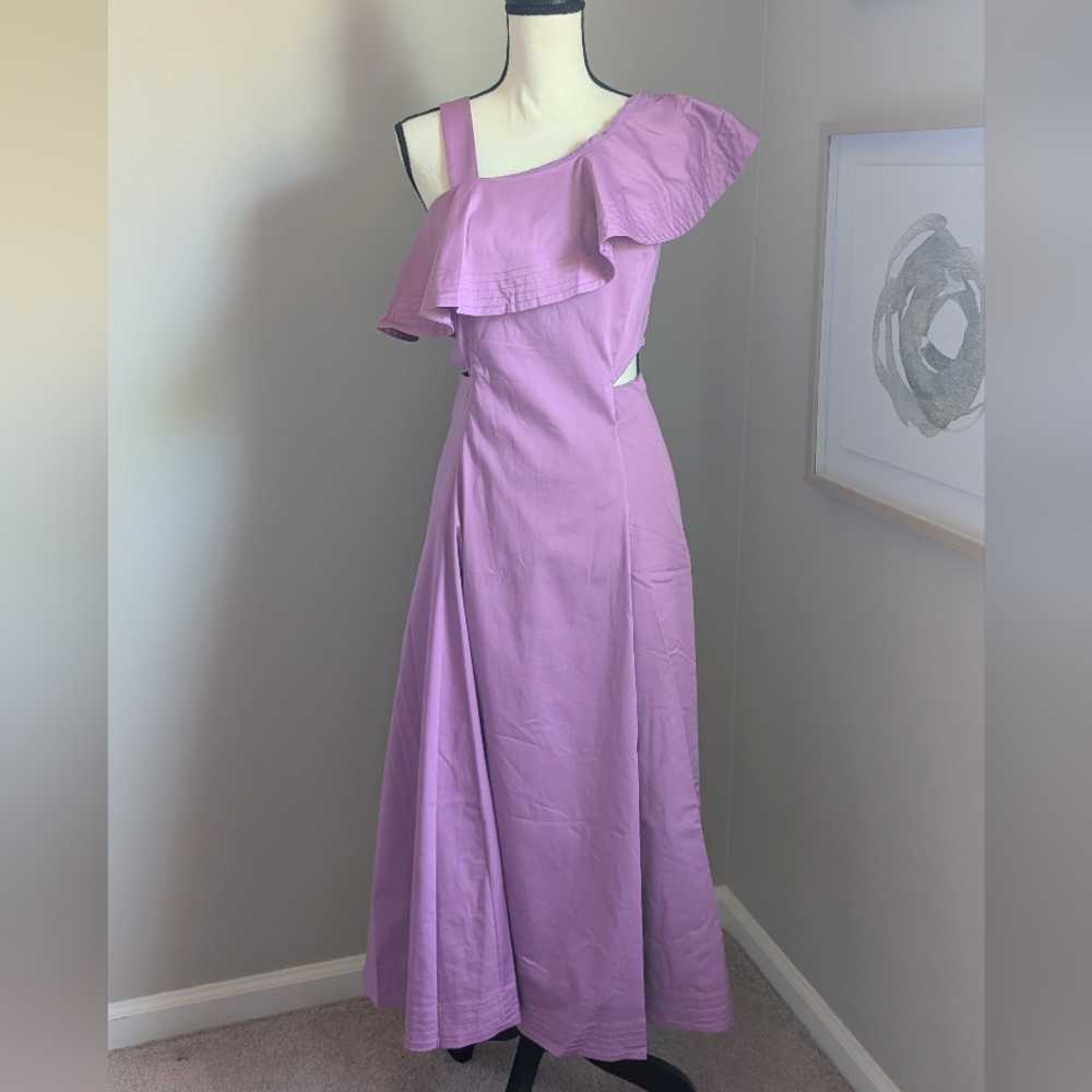 🆕 Veronica Beard Beilla Ruffled-Sleeve Midi-Dress